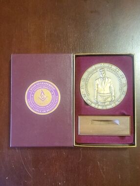 Grand Lodge of Pennsylvania Commemorative Medal - Burgundy Box